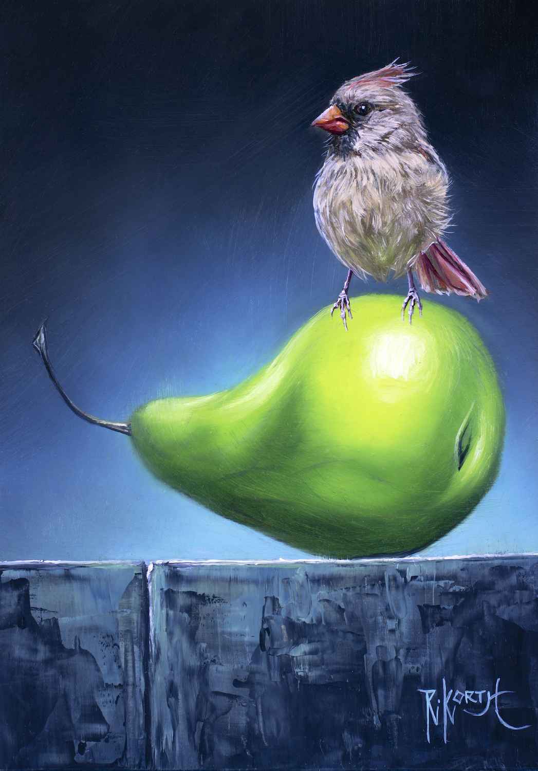 Female Cardinal Pear