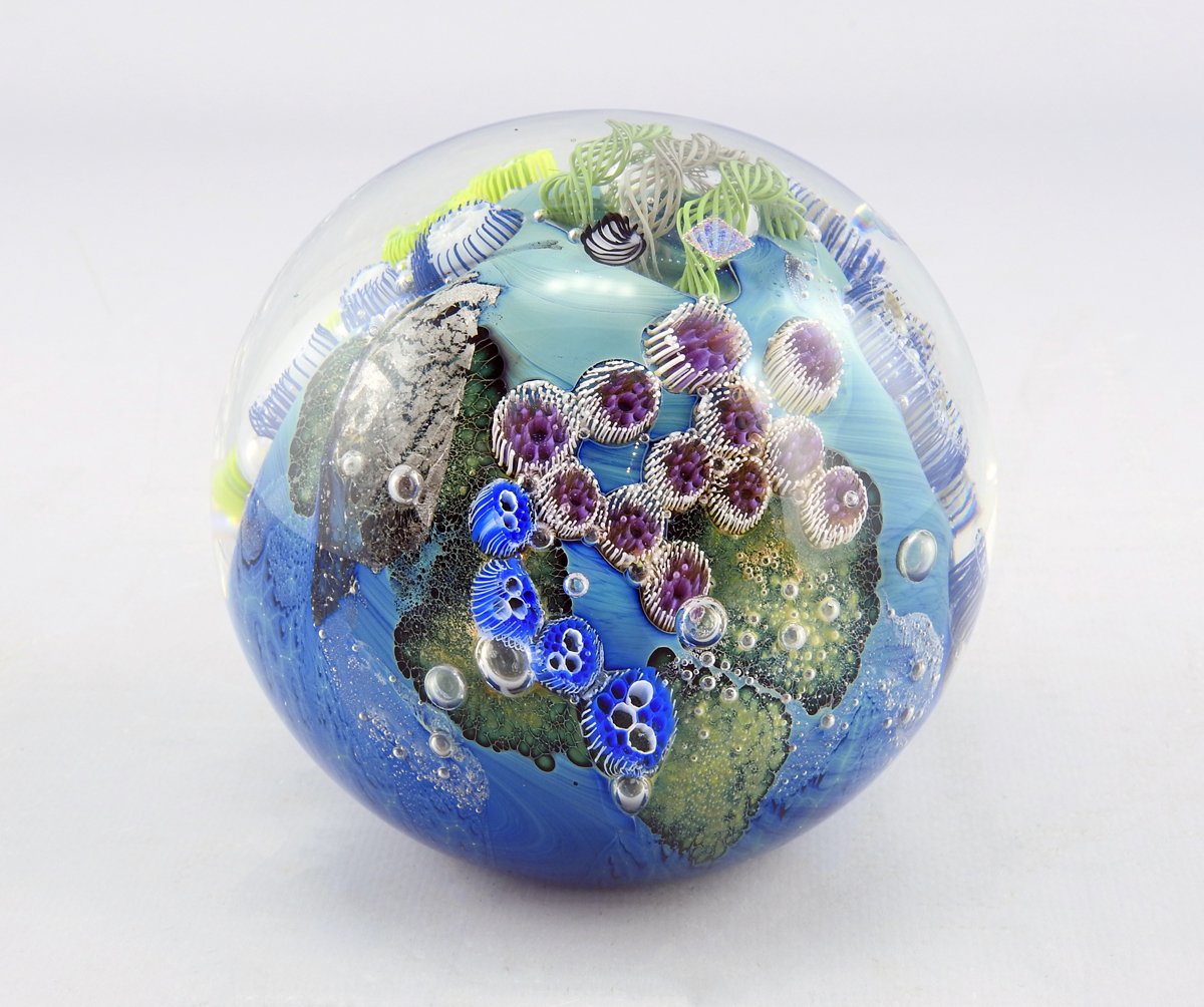 Josh Simpson「Megaplanet」No.5 ガラスアート 置物