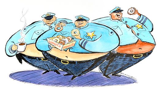 Police Eating Donuts by  Chris Robertson - Masterpiece Online