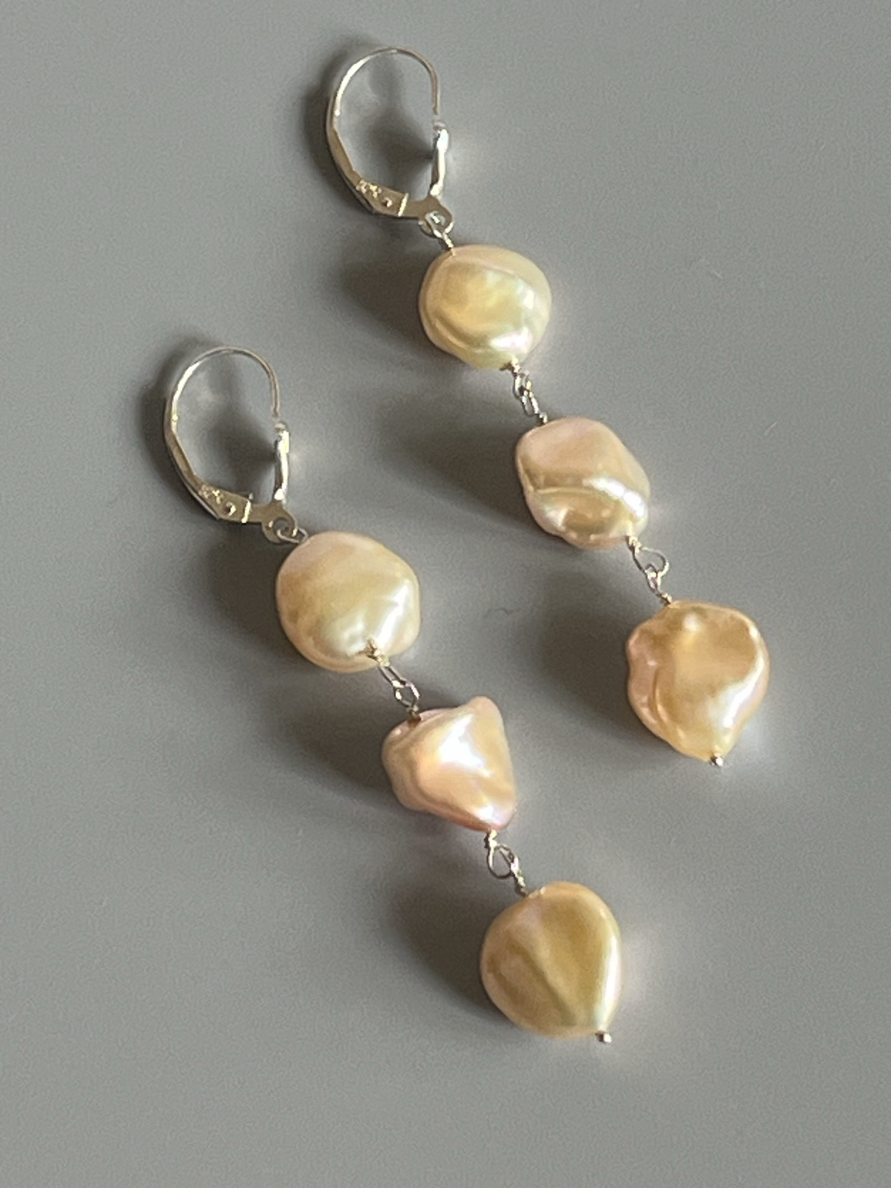 Image of Sterling Silver and Keshi Pearl Earrings by Catherine Laing