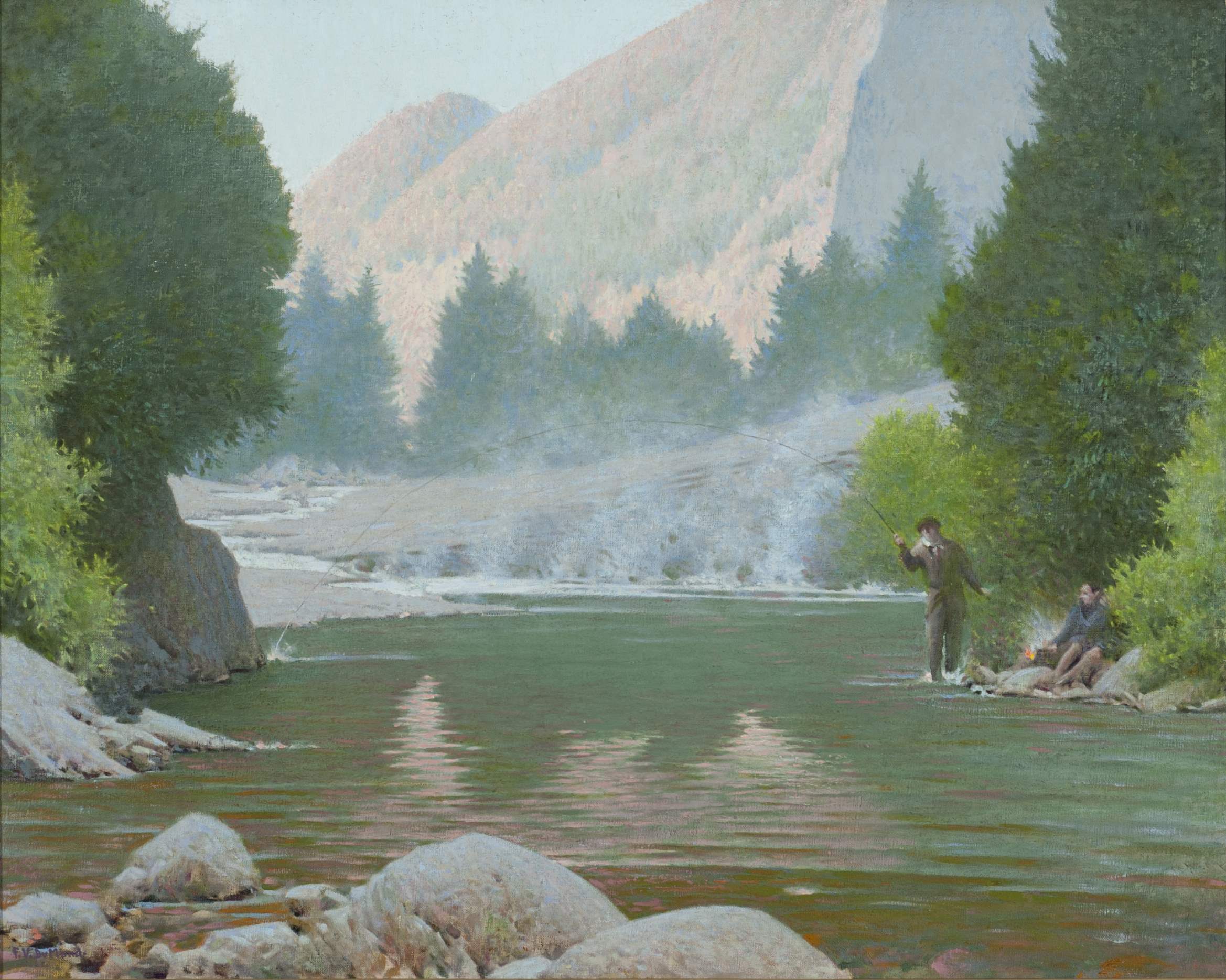 Fly Fishing, Little R... by  Frank Vincent Du Mond - Masterpiece Online