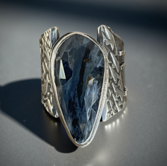 Image of Sterling Silver and Pietersite Ring, Size 8.5 by Pam Sable