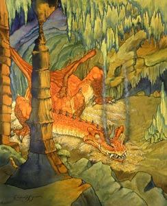 Smaug From The Hobbit by  Michael Hague - Masterpiece Online
