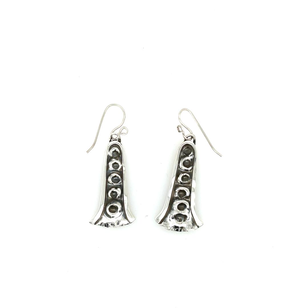 Image of Double Texture Sterling Earrings by Sue Sachs