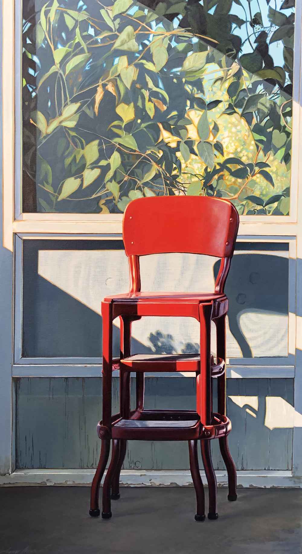 Red Stool by Artist Glenn Ness - Masterpiece Online