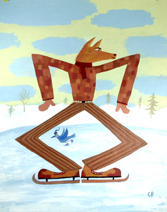 Fancy Skating Fox by  Calef Brown - Masterpiece Online
