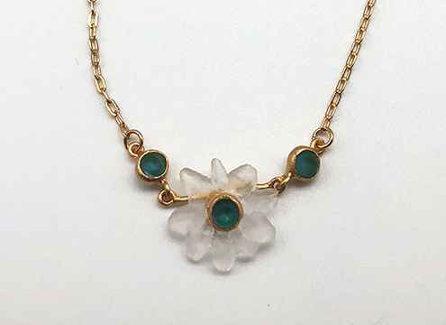Image 1 for Margarita Single Flower Necklace 17 Margarita Single Flower Necklace 17
