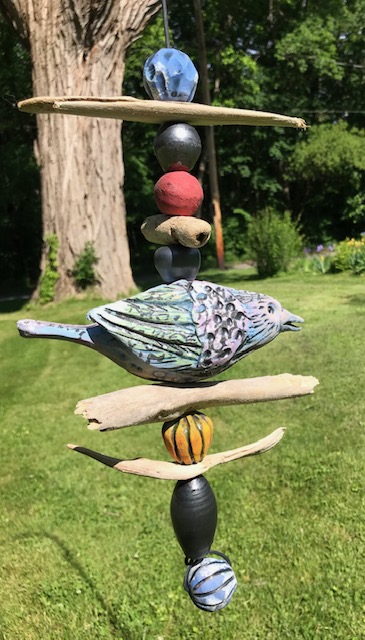 Image 1 for Single Bird Hanging Totem (Blue) Single Bird Hanging Totem (Blue)