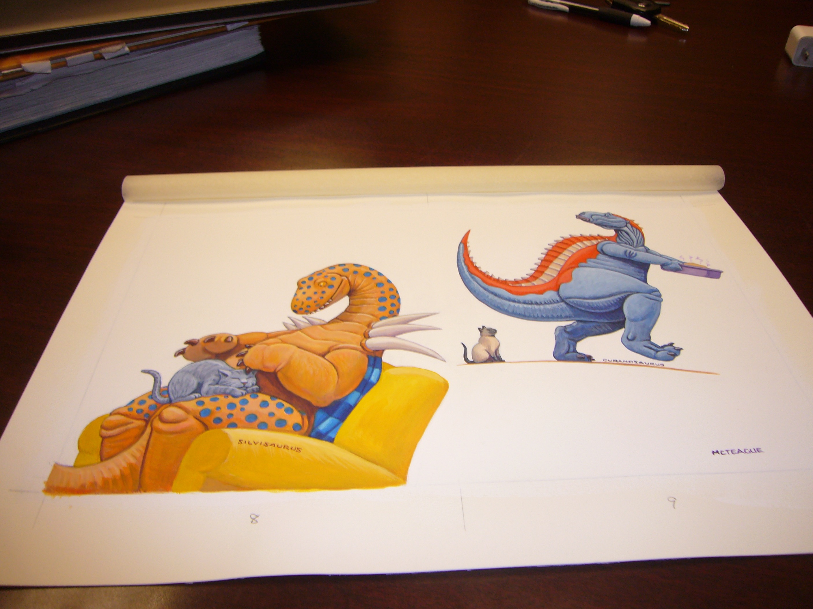 Dinos Petting and Tea... by  Mark Teague - Masterpiece Online