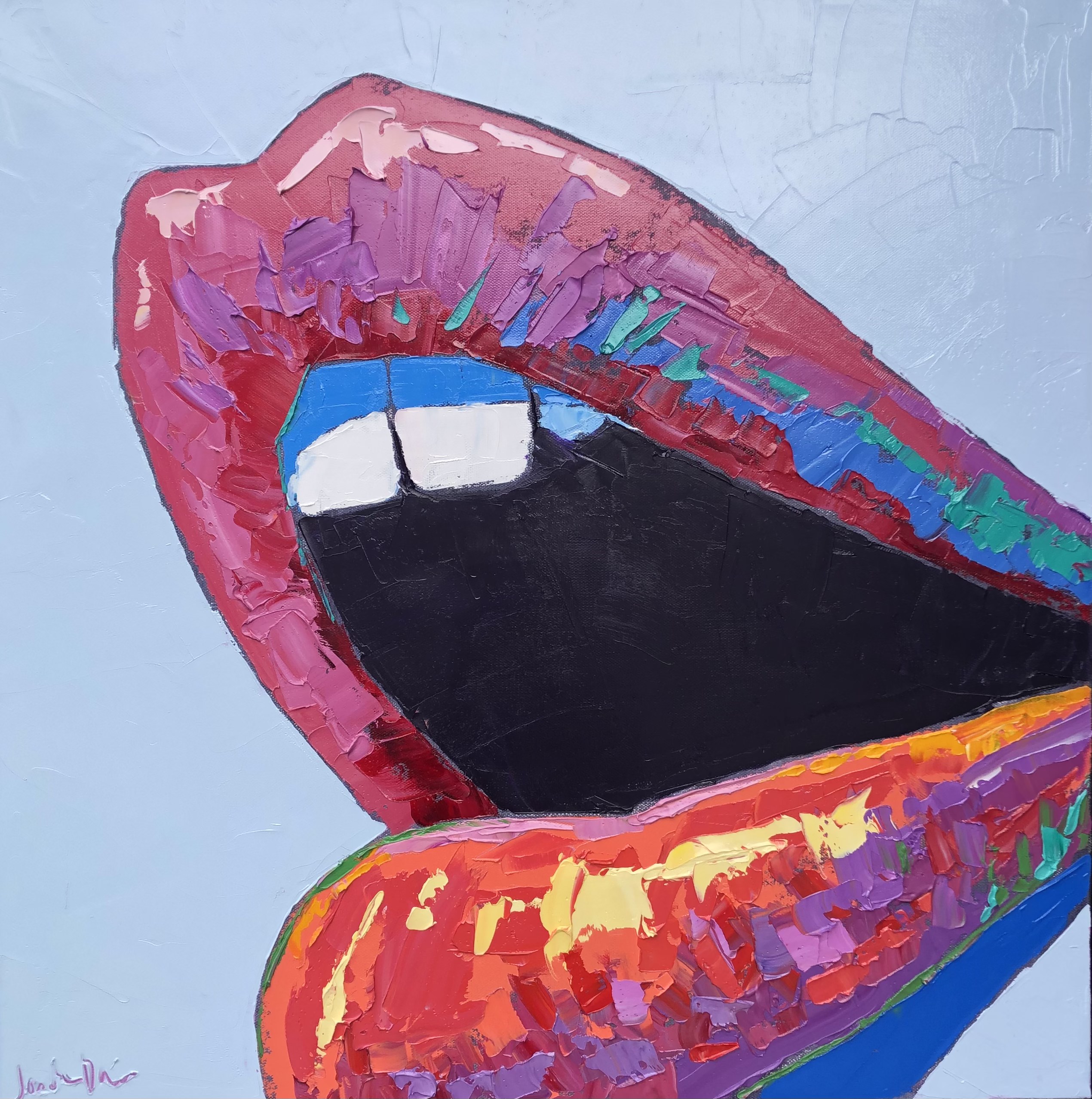 Light Blue Lips by  Jordan Daines - Masterpiece Online