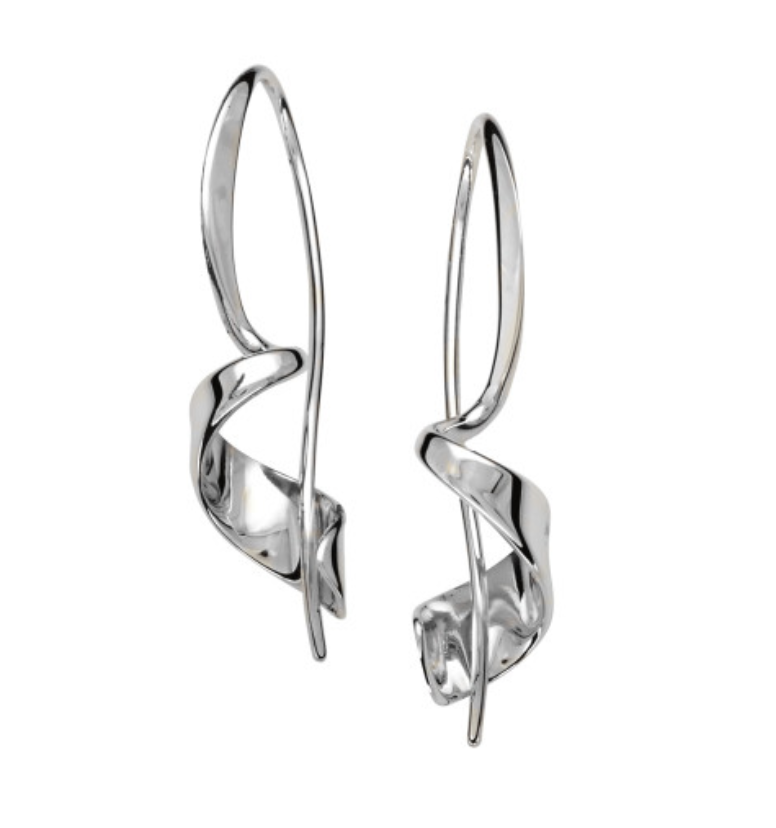 Image of Corkscrew Sterling Earrings, Small by Ed Levin