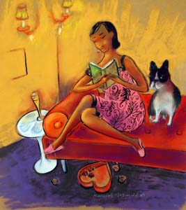 Lady Reading by  Mercedes Mcdonald - Masterpiece Online