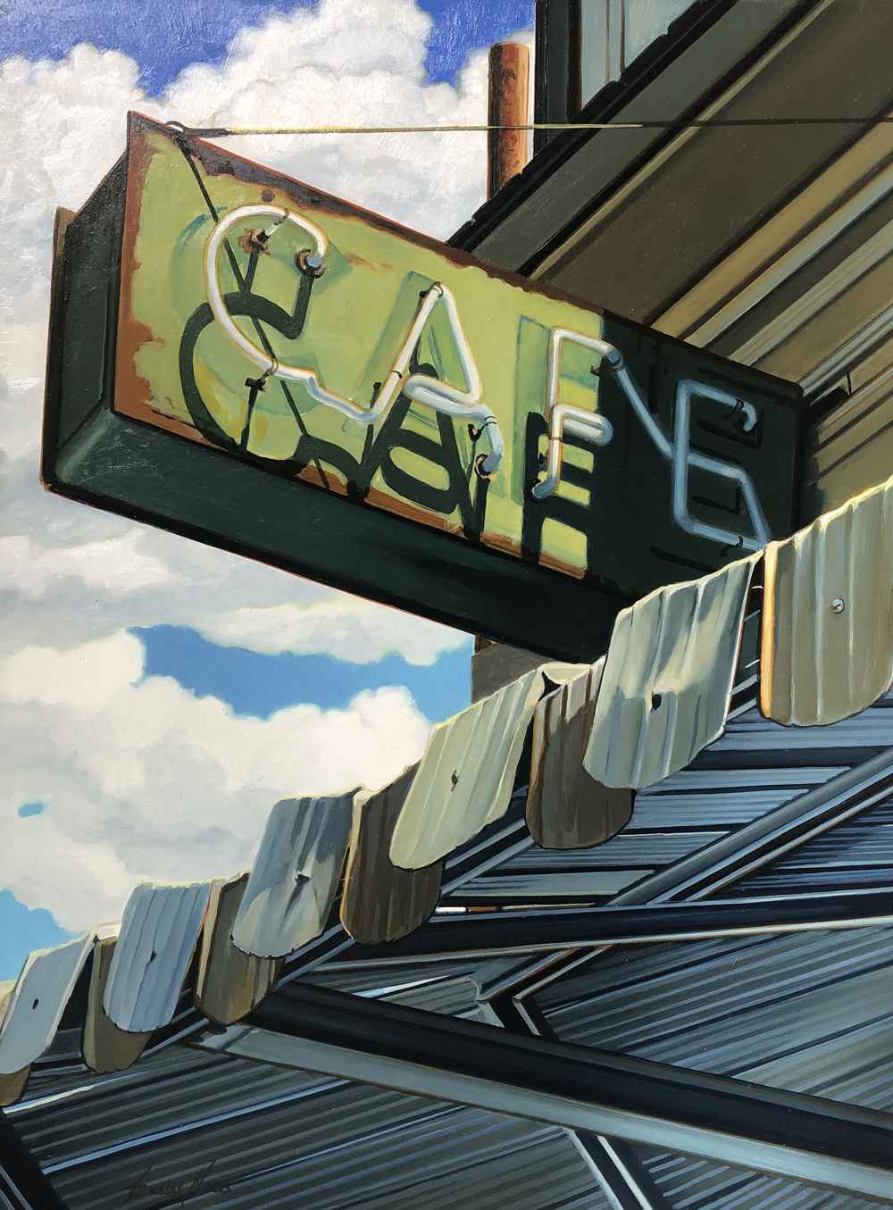 Cafe by Artist Glenn Ness - Masterpiece Online
