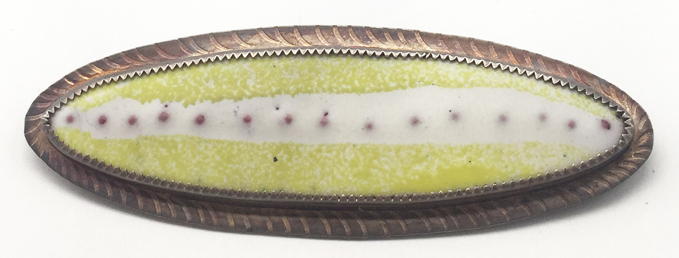 Image 1 for Enamel and Sterling Brooch Enamel and Sterling Brooch