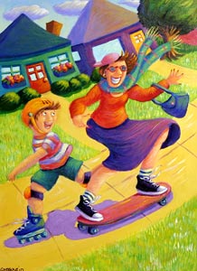 Skate Mom by  Diane Greenseid - Masterpiece Online