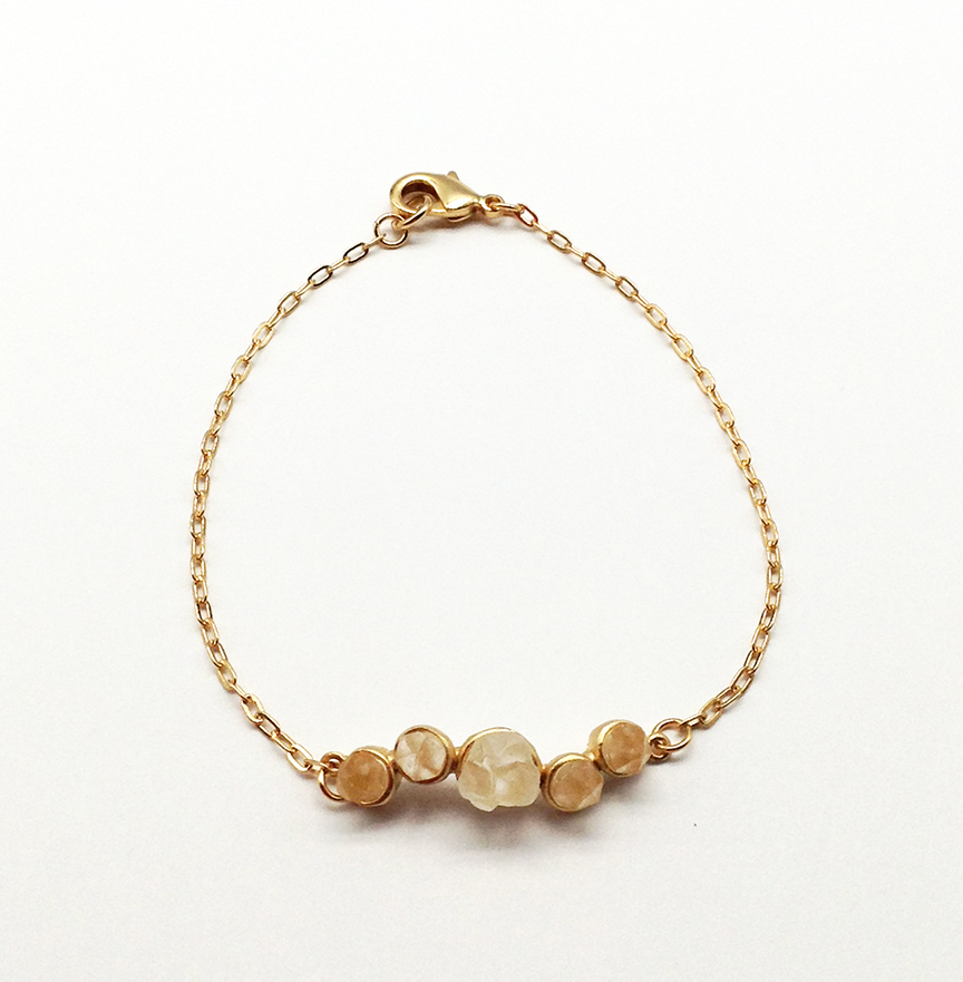 Image 1 for Crystal Bracelet, Bronze and Cast Glass, 7 1/2 Crystal Bracelet, Bronze and Cast Glass, 7 1/2