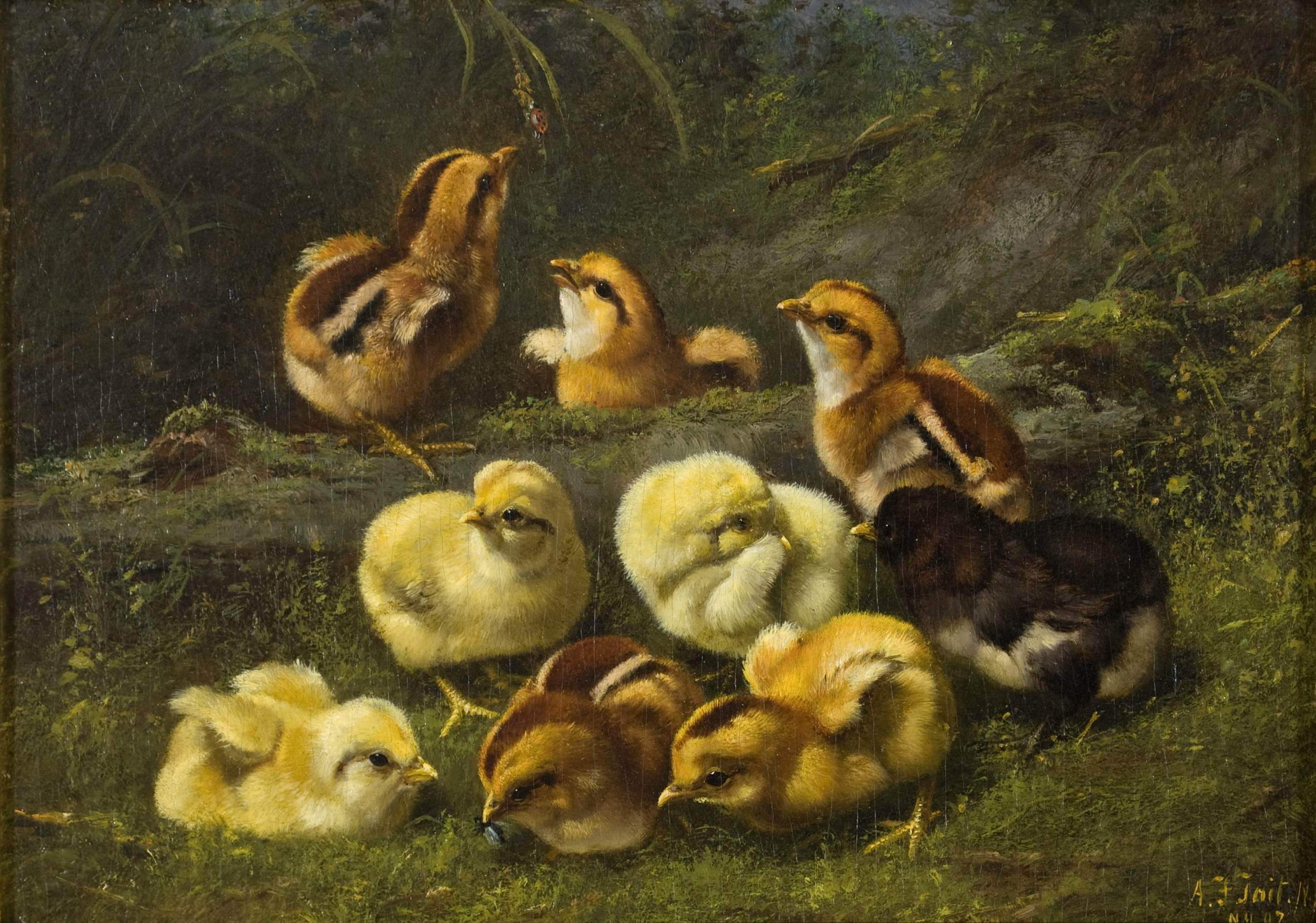Chickens, 1892 by  Arthur Fitzwilliam Tait - Masterpiece Online