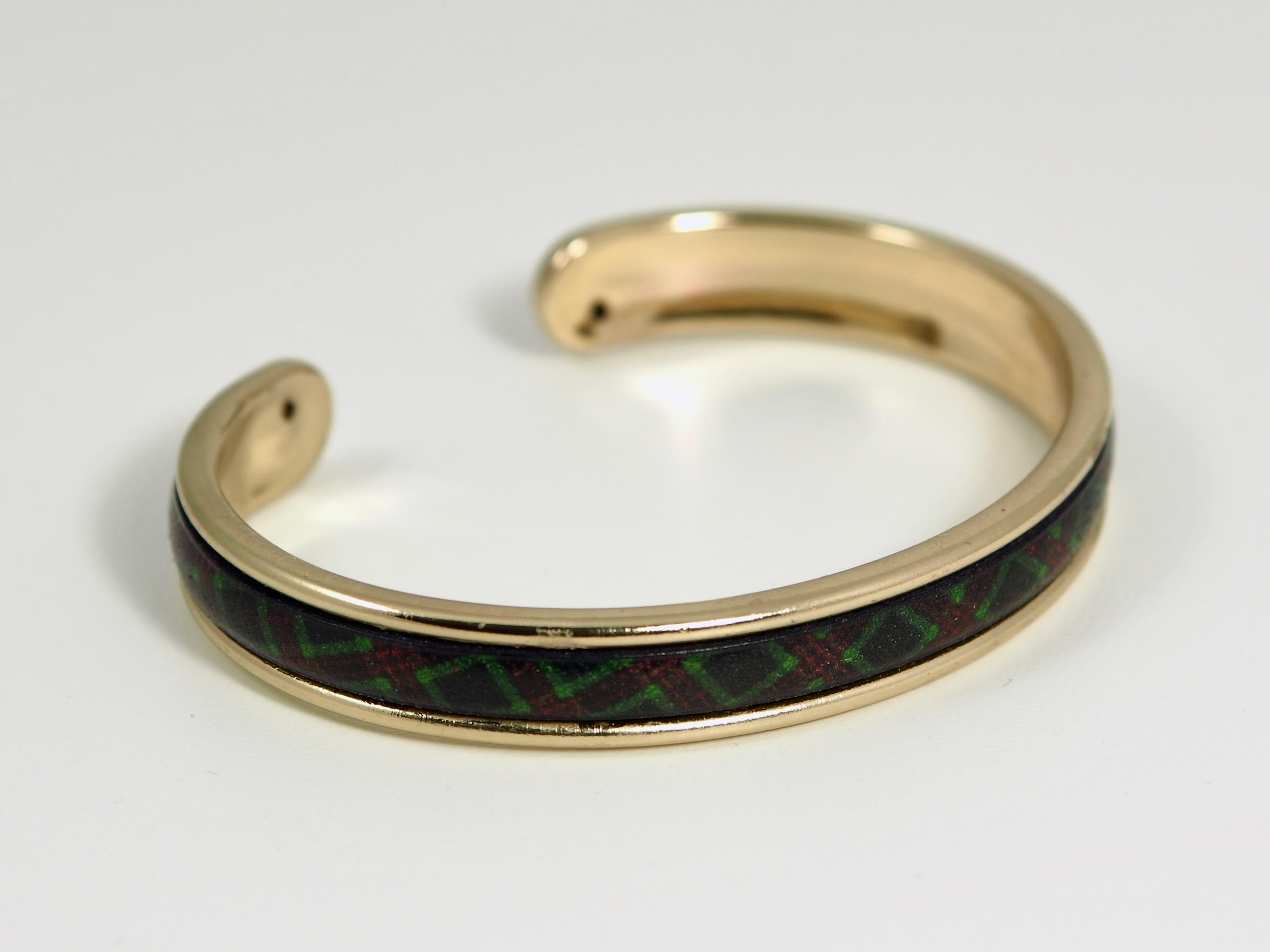 Image of Holiday Plaid, Narrow Silver Cuff by Barbara Rand