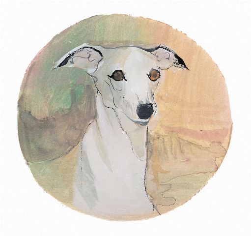 DOG - WHIPPET by  P. Buckley Moss  - Masterpiece Online