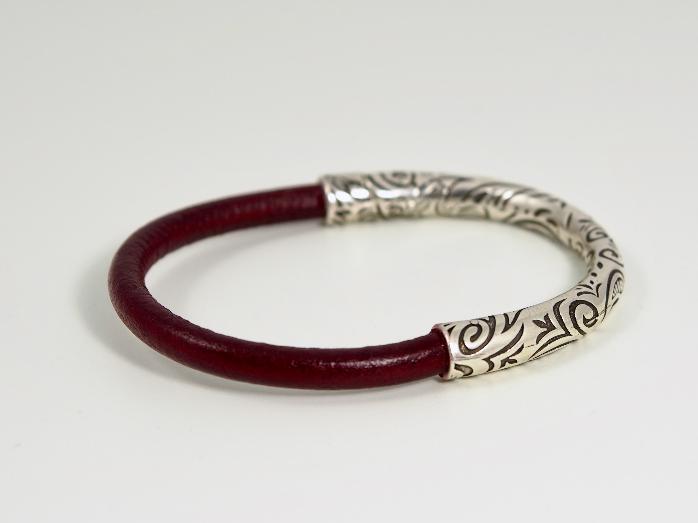 Image of Burgundy 1/2 Bracelet by Barbara Rand