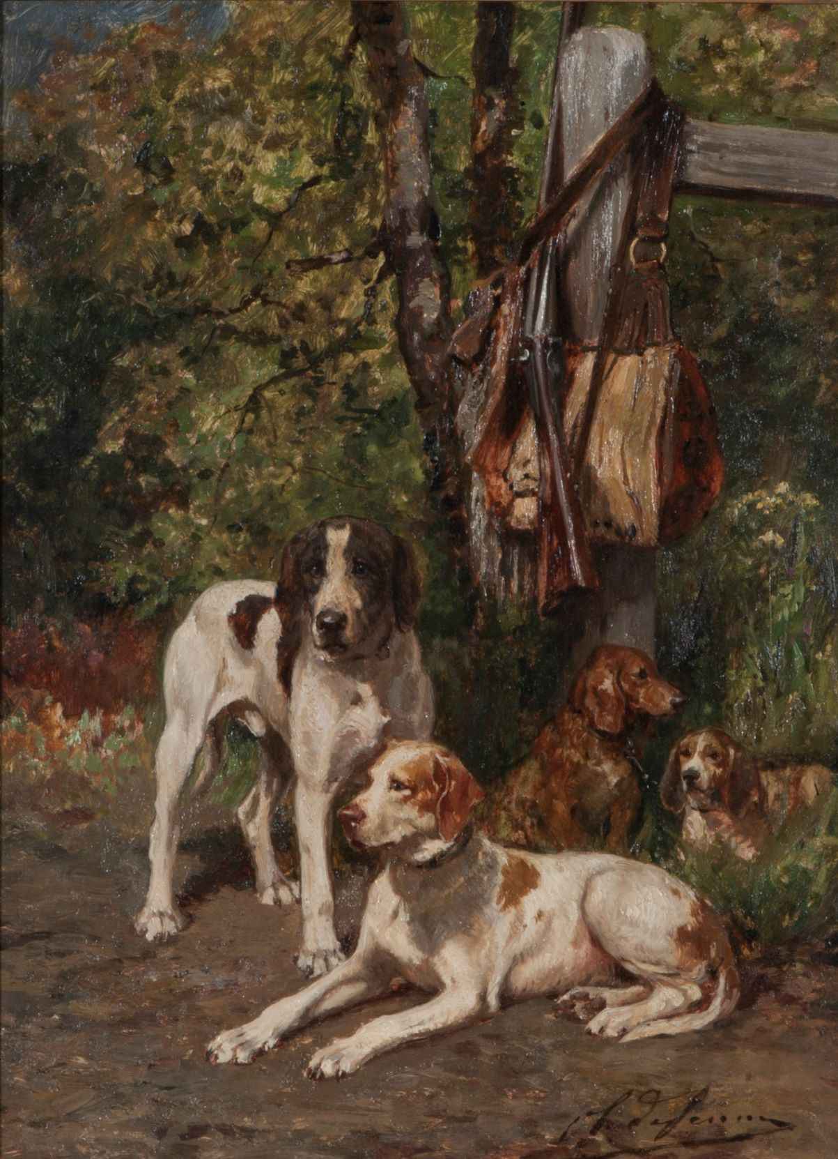 Coupled Bassets and P... by  Charles Olivier De Penne - Masterpiece Online