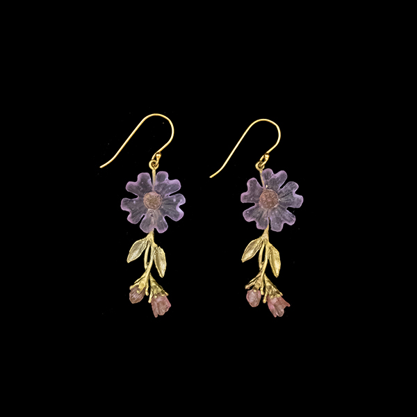 Image of Phlox Wire 2-Drop Earrings by Michael Michaud