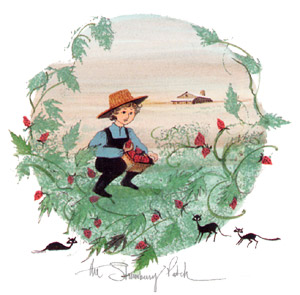 STRAWBERRY PATCH by  P. Buckley Moss  - Masterpiece Online