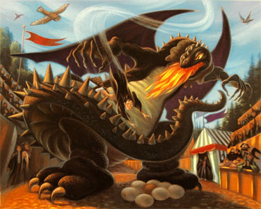 Battle With Dragon by  Mary Grandpre - Masterpiece Online