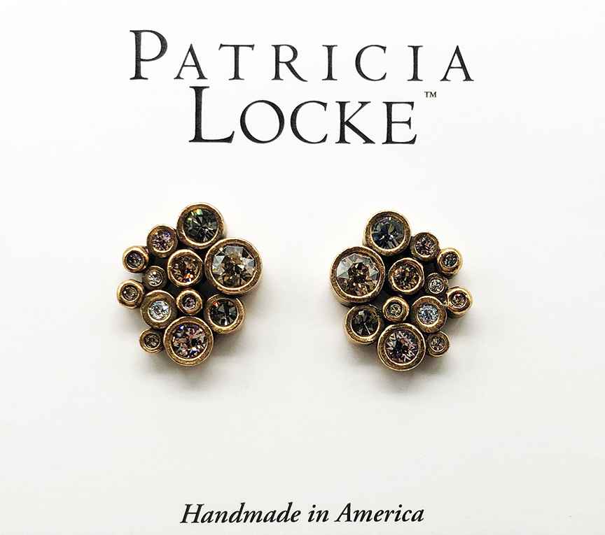 Image 1 for Radiance Clip Earrings in Gold, Champagne Radiance Clip Earrings in Gold, Champagne