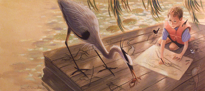 The Heron by  Jim Lamarche - Masterpiece Online