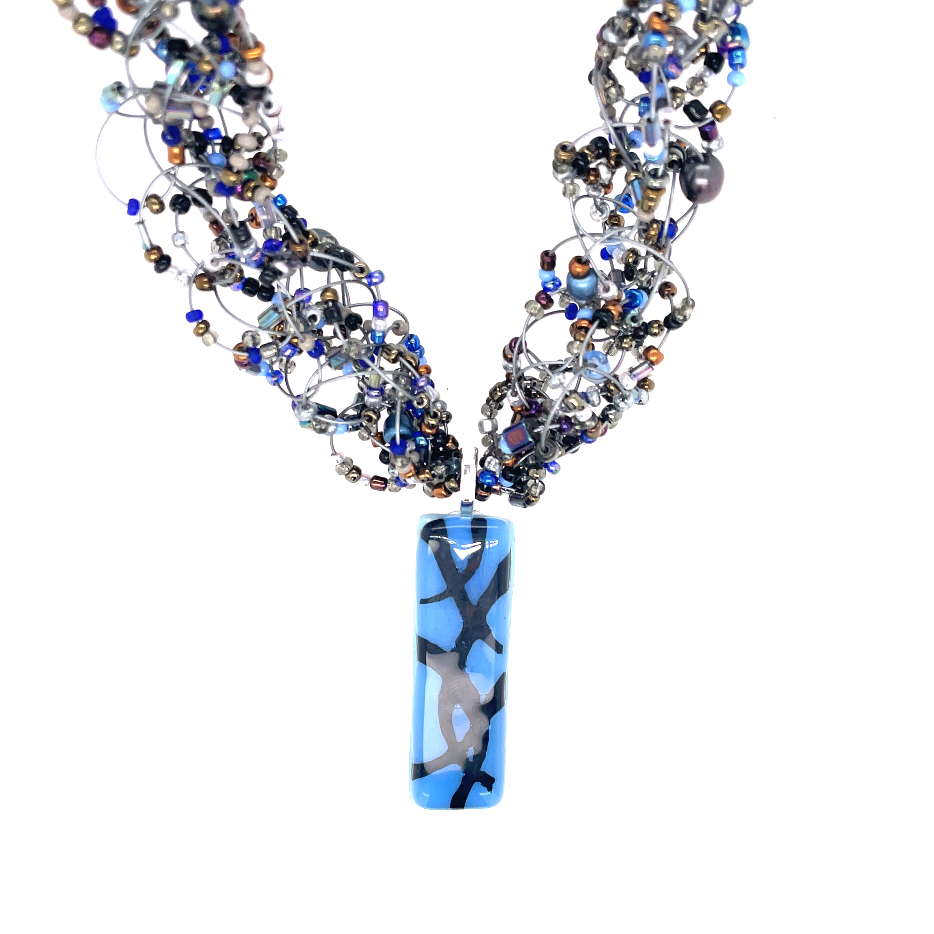 Blue/Silver/Black Necklace