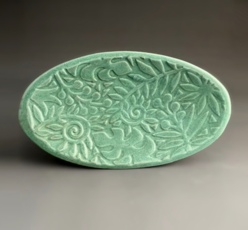 Image of Large Oval Botanical Dish by Michael Macone