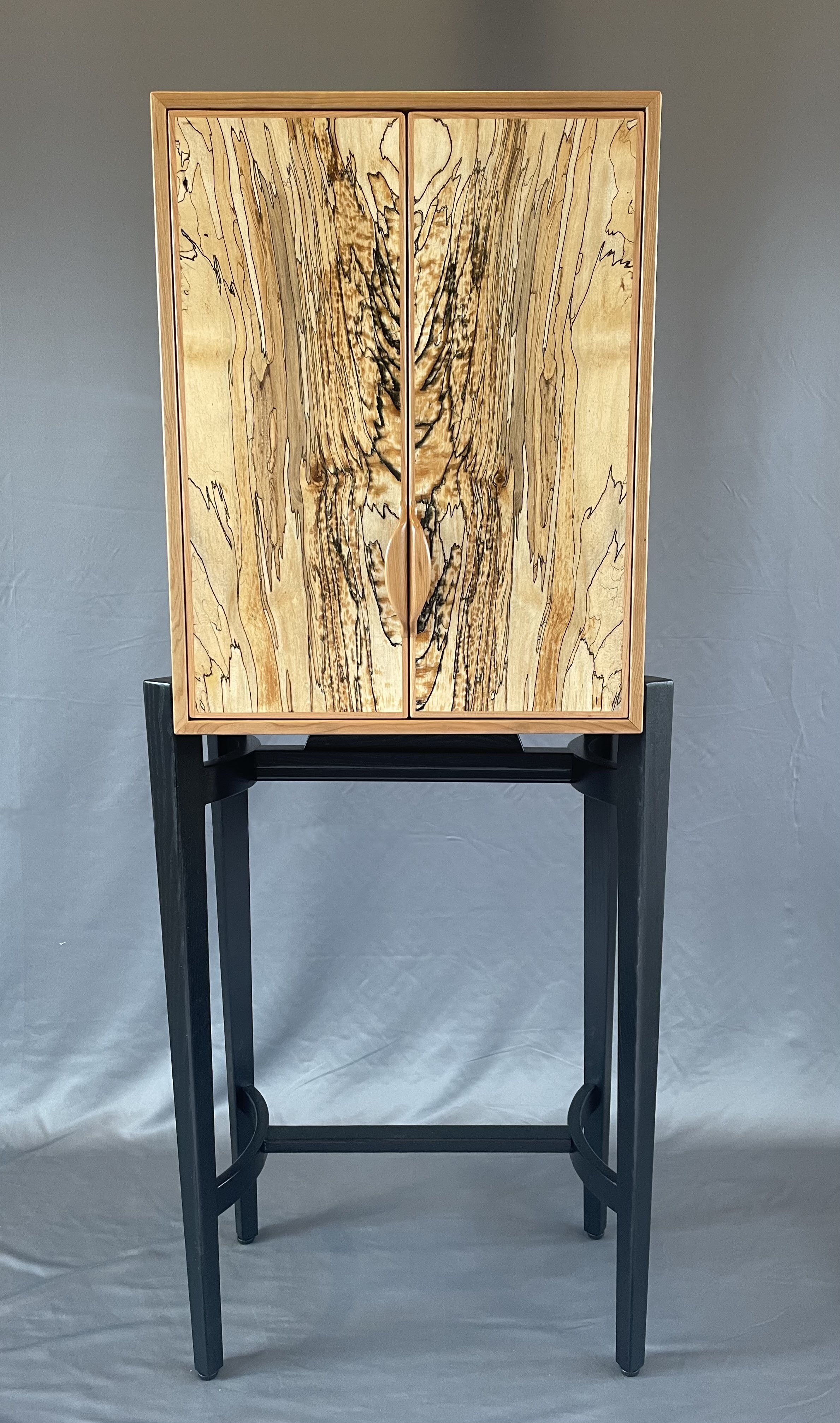Image of Spalted Maple and Cherry Tall Cabinet by Nathan Hatch
