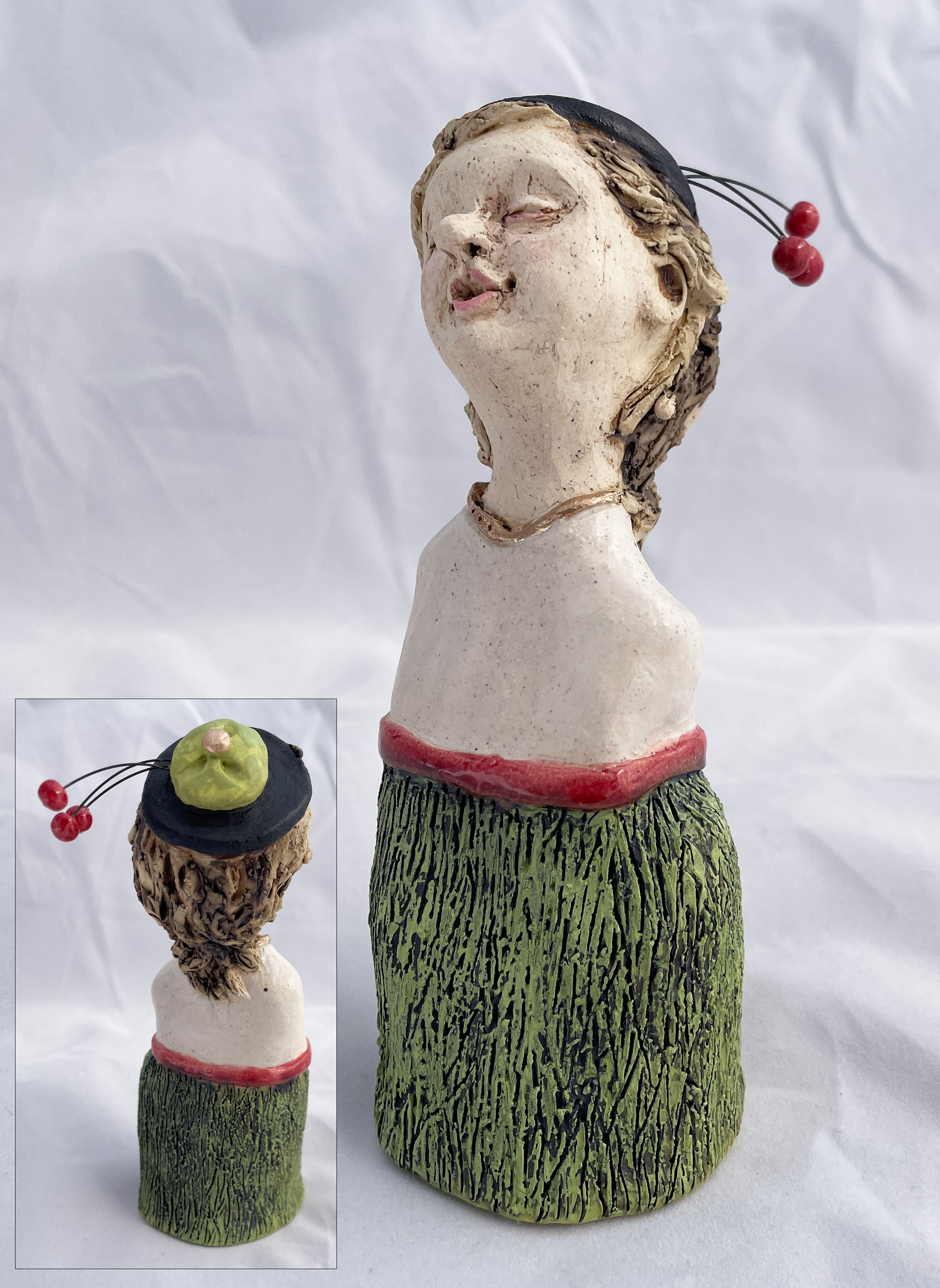 Image of Singer with Bobbles on hat by Cathy Engberg
