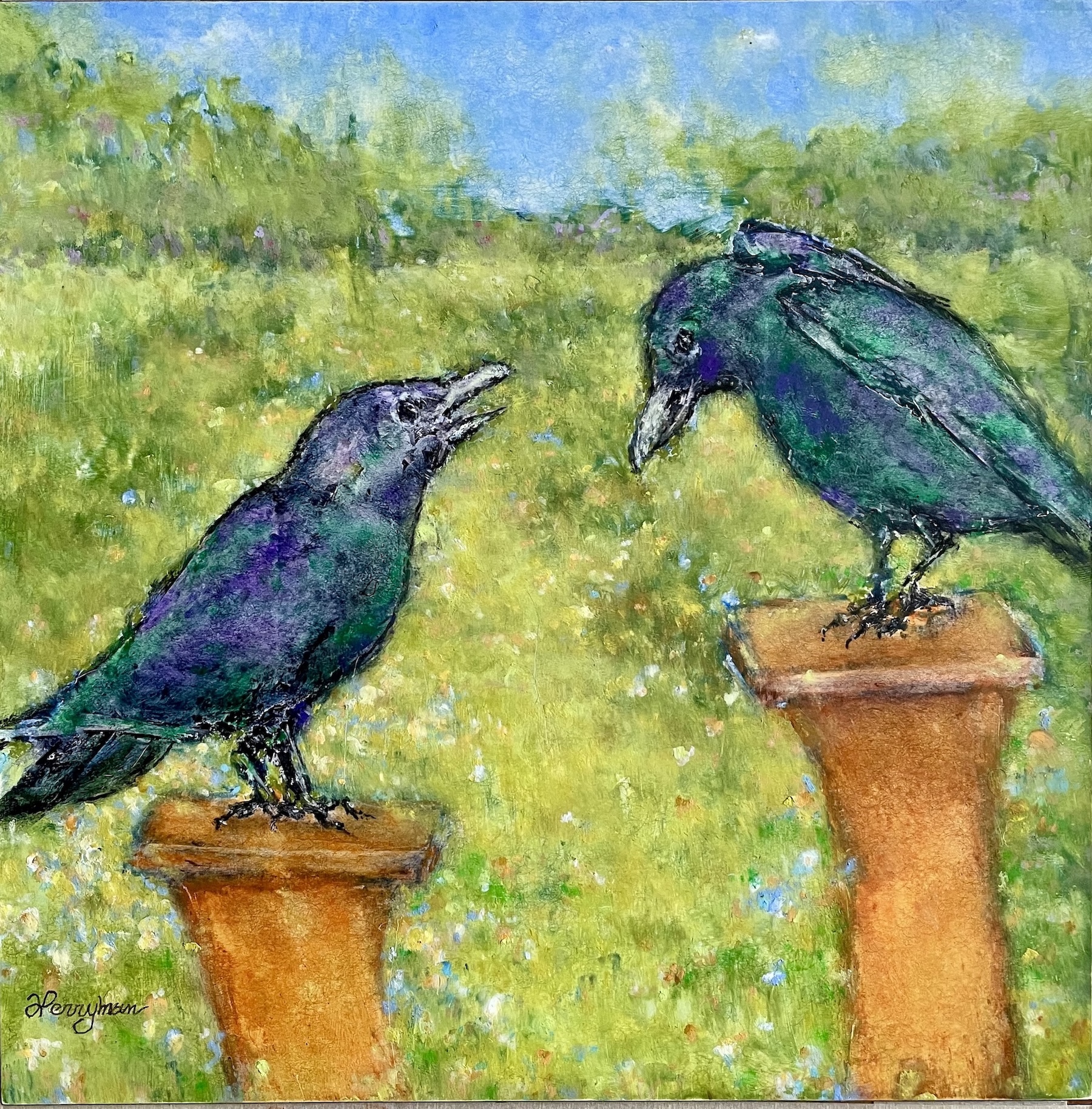 Image of Raven Courtship by Fred Perryman