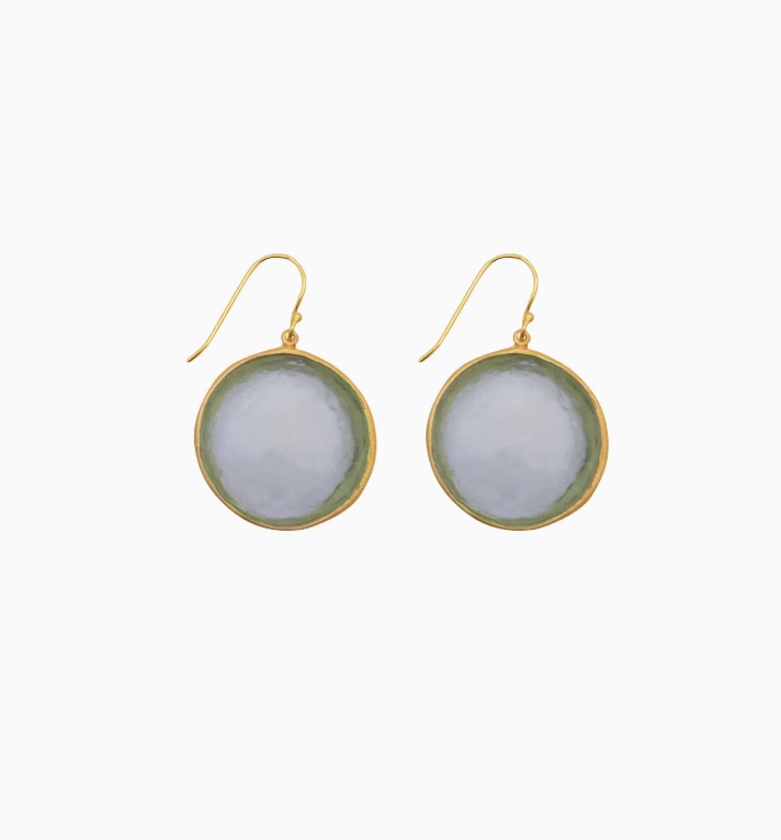 Image of Bubble Large Wire Earrings in Light Blue by Michael Vincent Michaud
