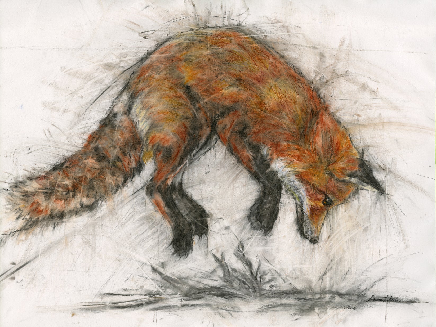 Image of Pouncing Fox by Laura Lebeda