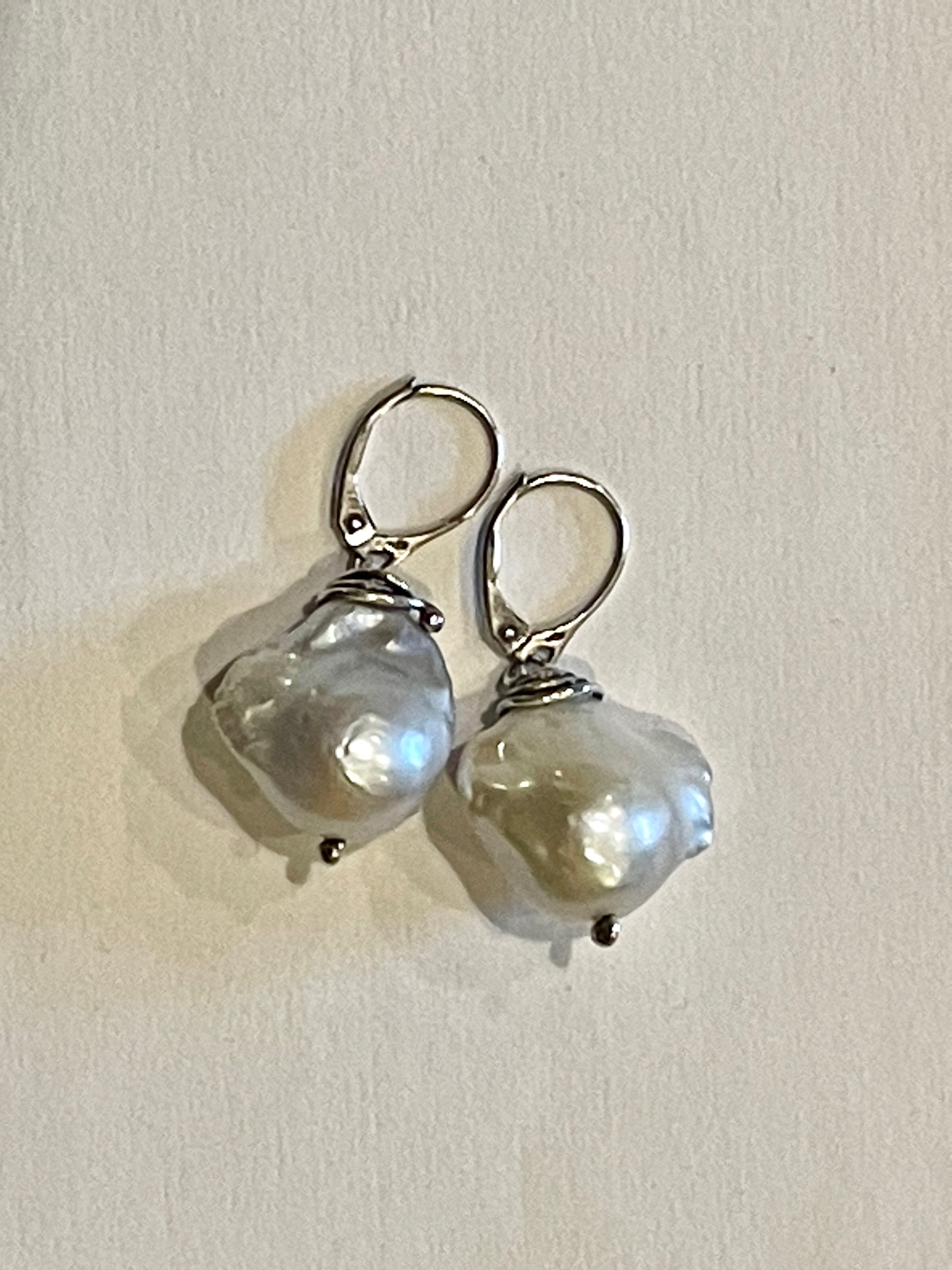 Large Baroque Pearls with Sterling Wire Wrap
