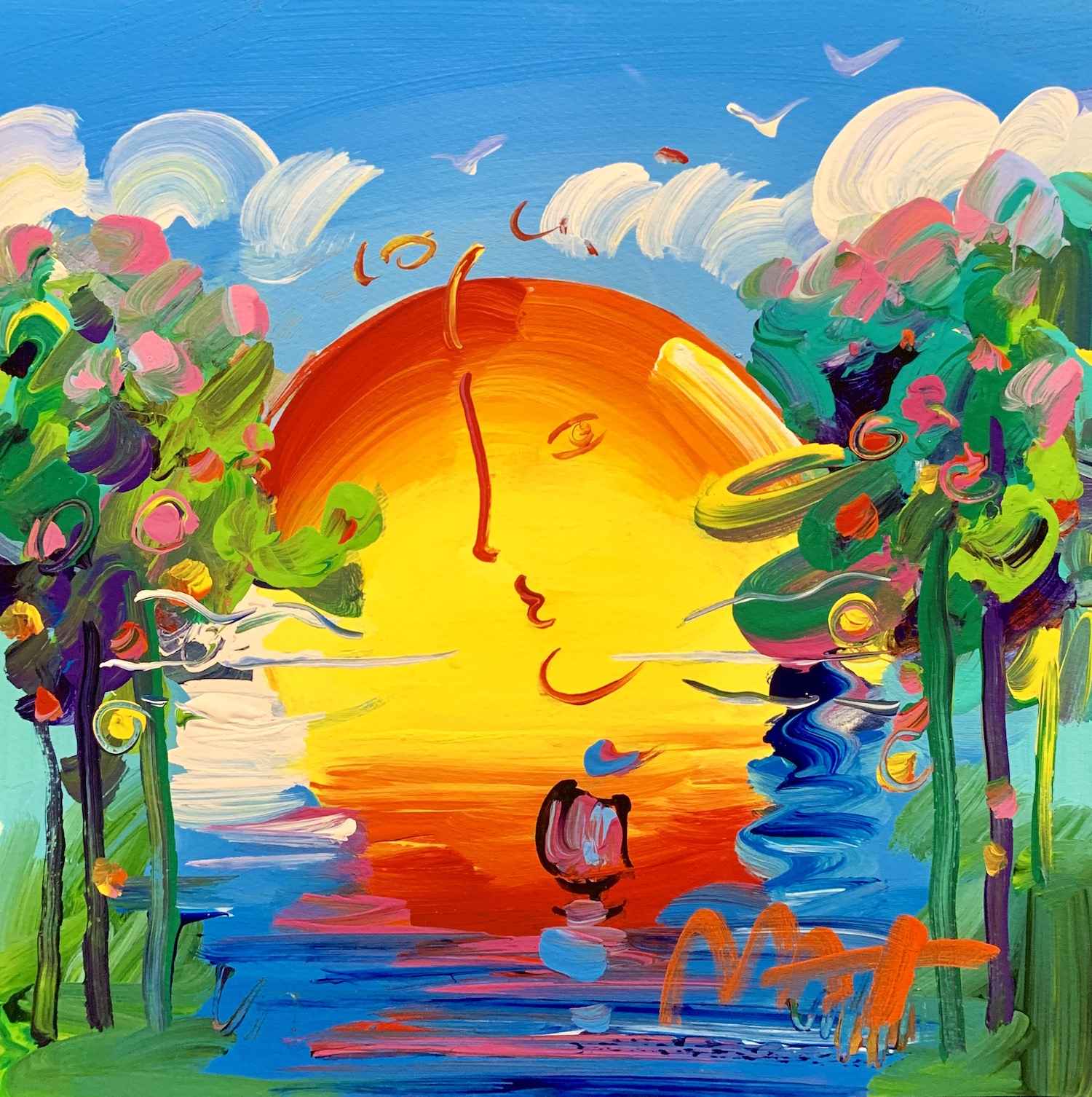 Better World by Peter Max - Paintings, Mixed Media - Old Towne Art Gallery
