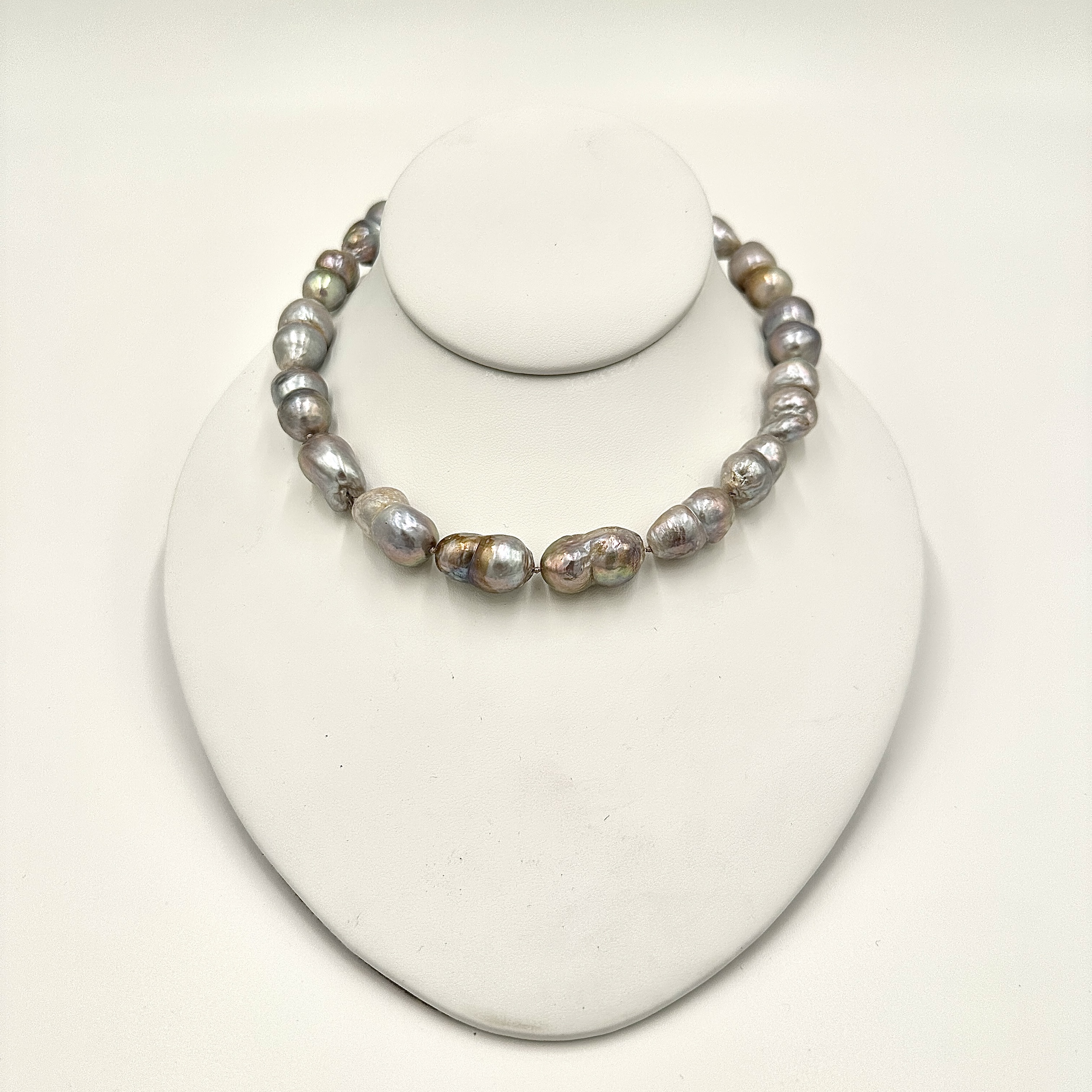 Image of Baroque Peanut Shaped Silvery Freshwater Pearls, 15 inches plus by Marcia McDonough
