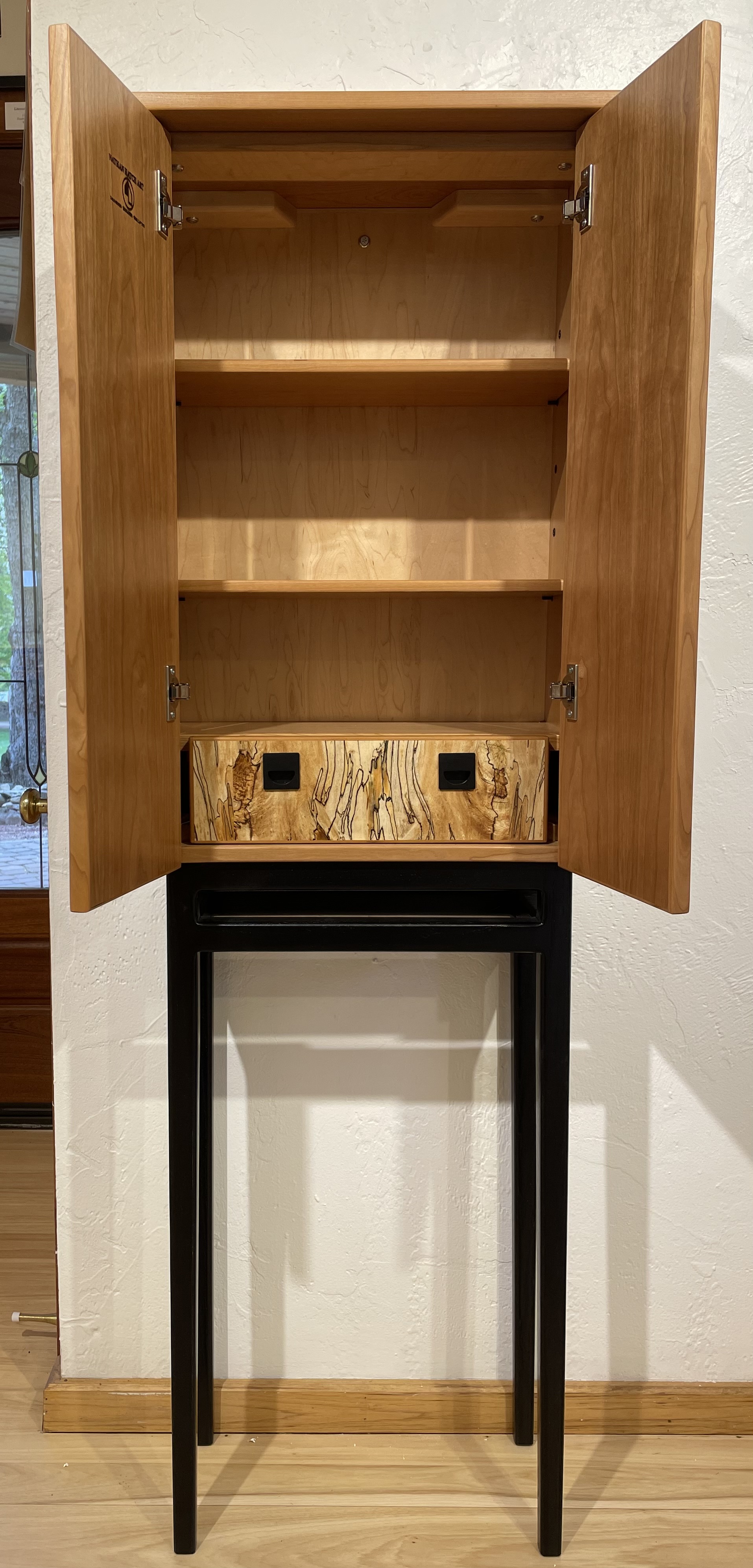 Image of Spalted Maple Tall Cabinet by Nathan Hatch