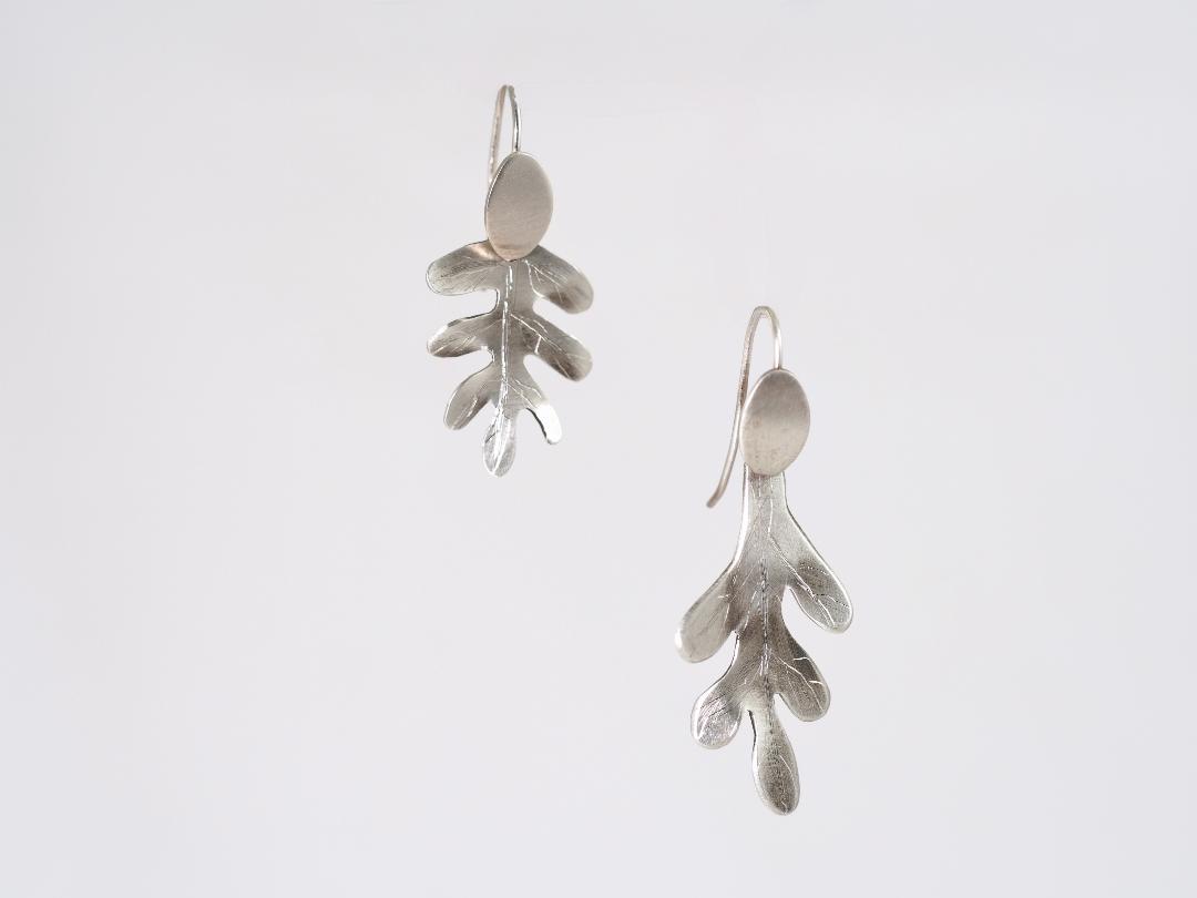 Image of Sterling Falling Leaves Earrings by Barbara Rand
