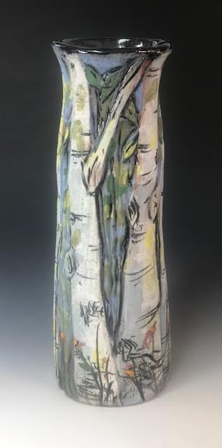 Image of Oval Birch Tree Vase by Nancy Briggs