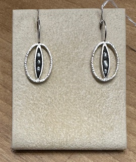 Image of Triple pearl oval earrings by Debra Abrams