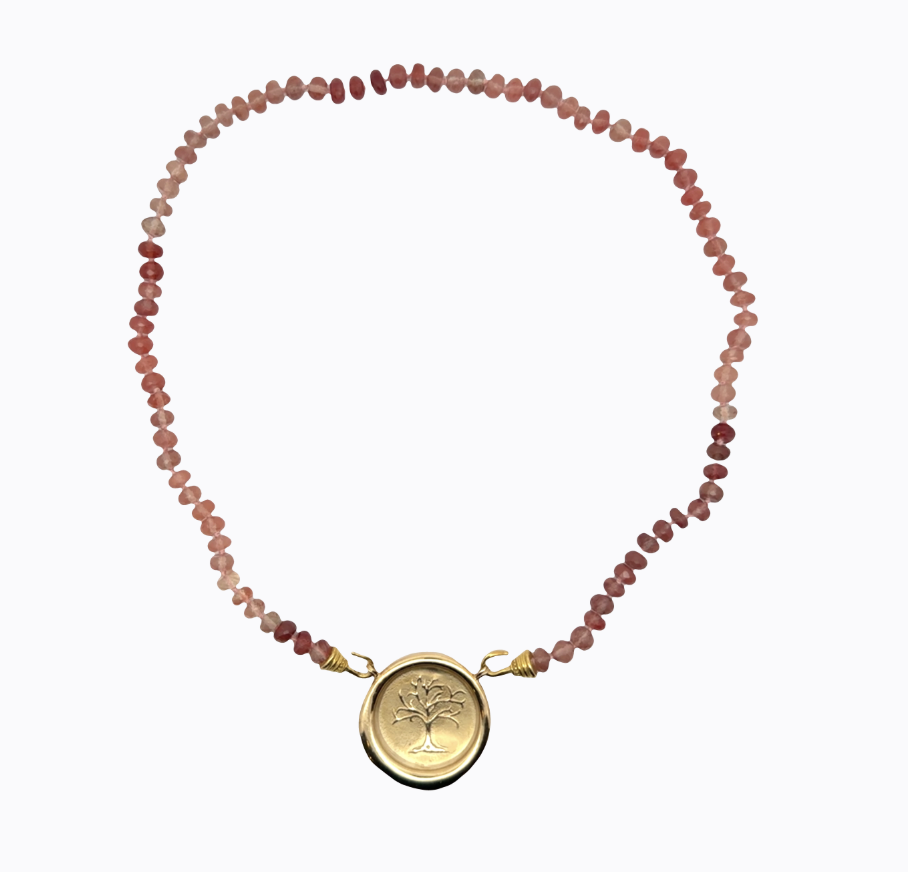 Image of 6 mm Andecine Faceted Rondelle Beads on Hand Cast Polished Gold Bronze Hooks by Marcia McDonough