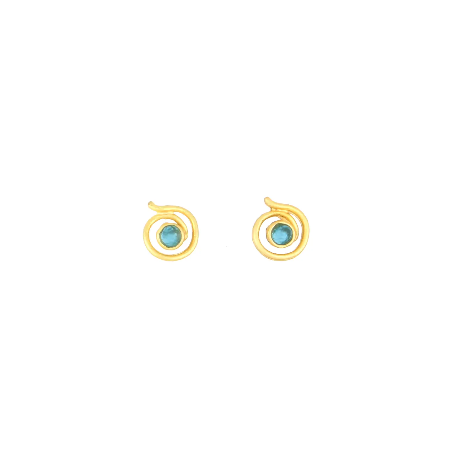 Image of First Kiss Post Earrings in Turquoise by Michael Vincent Michaud