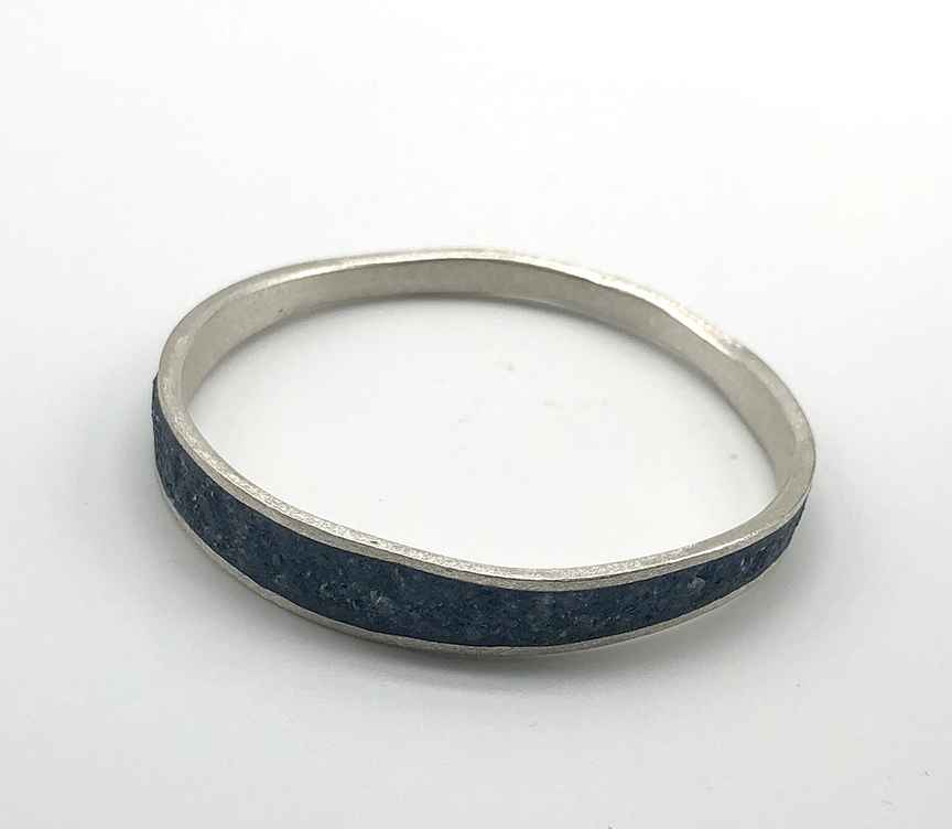 Thin Bangle Bracelet - Slate Quartz