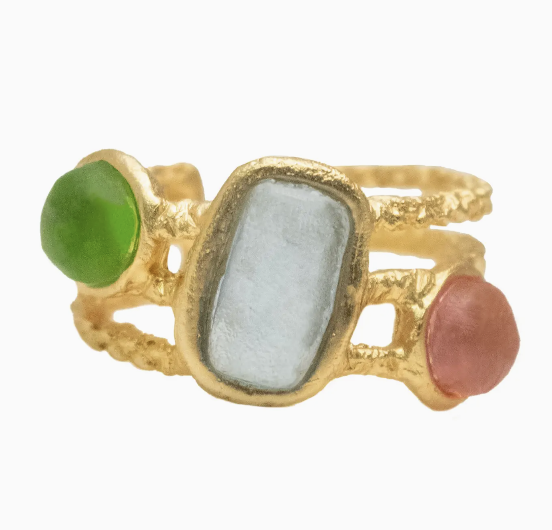 Image of Neo-Baroque 3-Stone Adjustable Ring by Michael Vincent Michaud