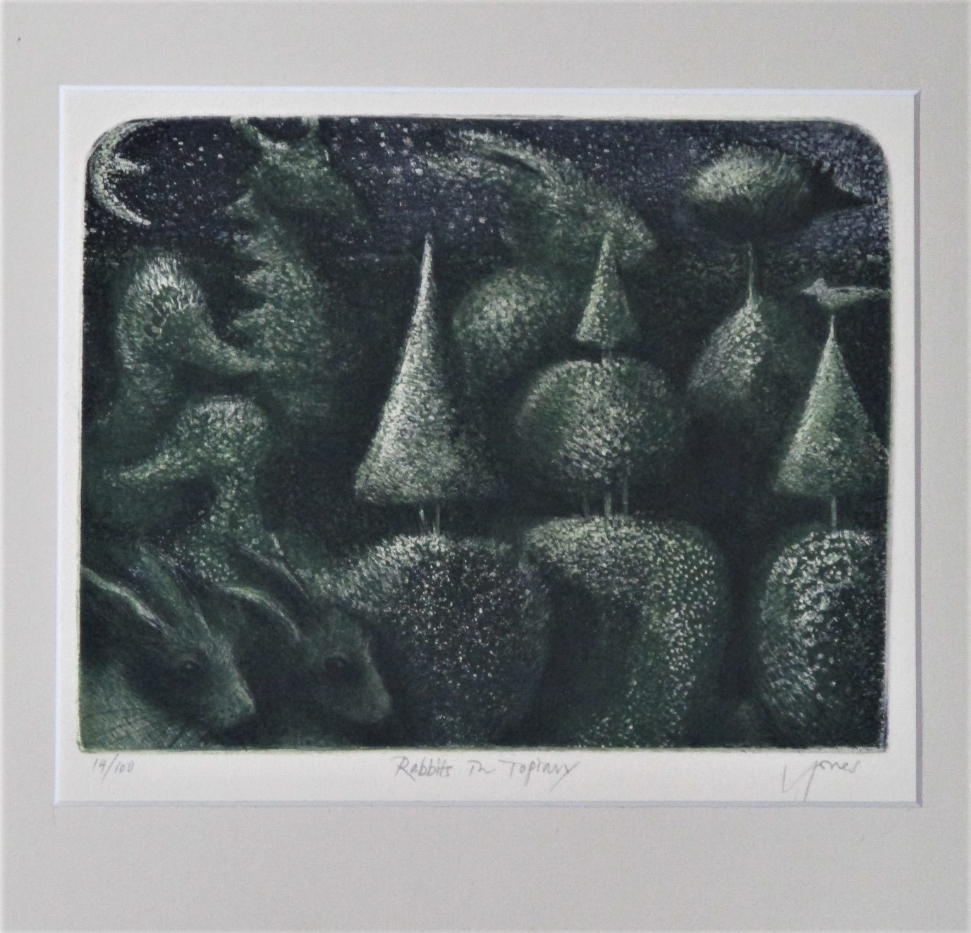 Rabbits in Topiary by  Liza Jones - Masterpiece Online
