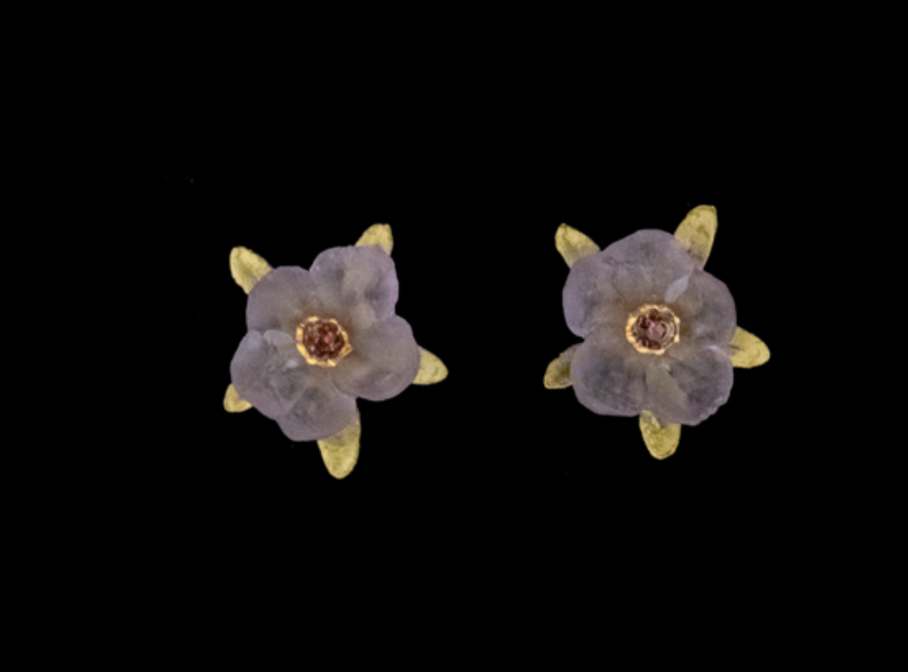 Image of French Bouquet Post Earrings - Purple by Michael Michaud